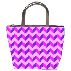 Modern Retro Chevron Patchwork Pattern Bucket Bags