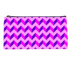 Modern Retro Chevron Patchwork Pattern Pencil Cases by GardenOfOphir