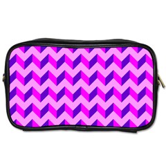 Modern Retro Chevron Patchwork Pattern Toiletries Bags 2-Side