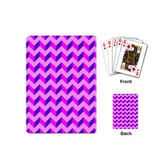 Modern Retro Chevron Patchwork Pattern Playing Cards (mini)  by GardenOfOphir