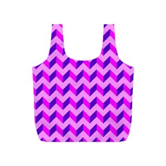 Modern Retro Chevron Patchwork Pattern Full Print Recycle Bags (S) 