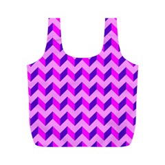 Modern Retro Chevron Patchwork Pattern Full Print Recycle Bags (M) 