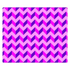 Modern Retro Chevron Patchwork Pattern Double Sided Flano Blanket (Small) 