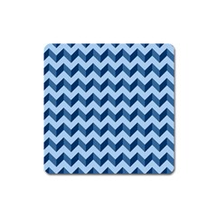 Modern Retro Chevron Patchwork Pattern Square Magnet