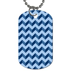 Modern Retro Chevron Patchwork Pattern Dog Tag (One Side)