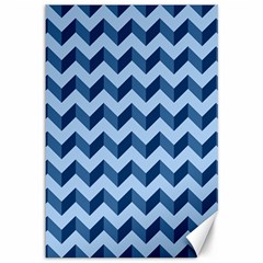 Modern Retro Chevron Patchwork Pattern Canvas 12  x 18  