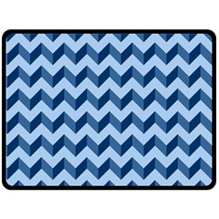 Modern Retro Chevron Patchwork Pattern Fleece Blanket (large)  by GardenOfOphir