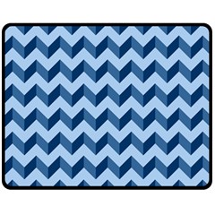 Modern Retro Chevron Patchwork Pattern Fleece Blanket (Medium) 