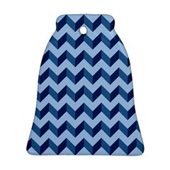 Modern Retro Chevron Patchwork Pattern Ornament (Bell) 