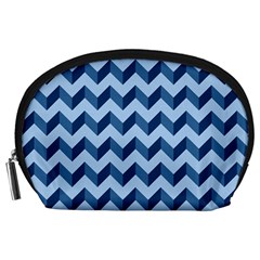 Modern Retro Chevron Patchwork Pattern Accessory Pouches (Large) 