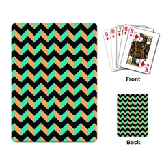 Modern Retro Chevron Patchwork Pattern Playing Card by GardenOfOphir