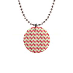 Modern Retro Chevron Patchwork Pattern Button Necklaces by GardenOfOphir