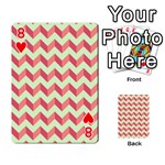 Modern Retro Chevron Patchwork Pattern Playing Cards 54 Designs  Front - Heart8