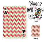 Modern Retro Chevron Patchwork Pattern Playing Cards 54 Designs  Front - Spade4