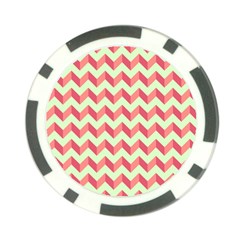 Modern Retro Chevron Patchwork Pattern Poker Chip Card Guards (10 Pack)  by GardenOfOphir