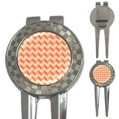 Modern Retro Chevron Patchwork Pattern 3-in-1 Golf Divots by GardenOfOphir