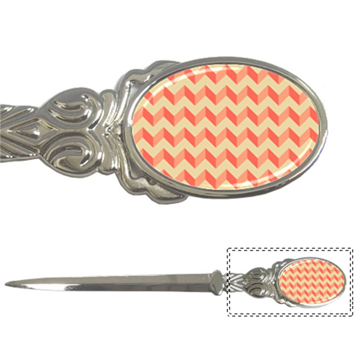 Modern Retro Chevron Patchwork Pattern Letter Openers