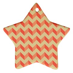 Modern Retro Chevron Patchwork Pattern Star Ornament (two Sides)  by GardenOfOphir