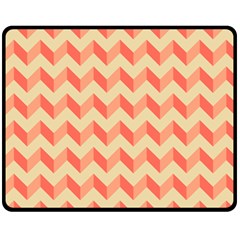 Modern Retro Chevron Patchwork Pattern Fleece Blanket (medium)  by GardenOfOphir