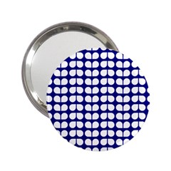 Blue And White Leaf Pattern 2 25  Handbag Mirrors by GardenOfOphir