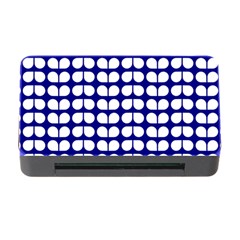 Blue And White Leaf Pattern Memory Card Reader With Cf by GardenOfOphir