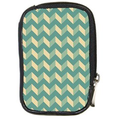 Modern Retro Chevron Patchwork Pattern Compact Camera Cases by GardenOfOphir