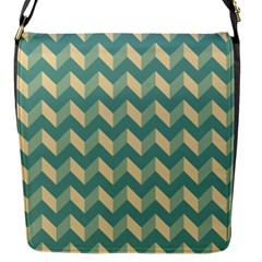 Modern Retro Chevron Patchwork Pattern Flap Messenger Bag (s) by GardenOfOphir