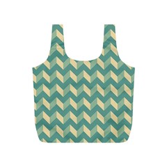 Modern Retro Chevron Patchwork Pattern Full Print Recycle Bags (s)  by GardenOfOphir