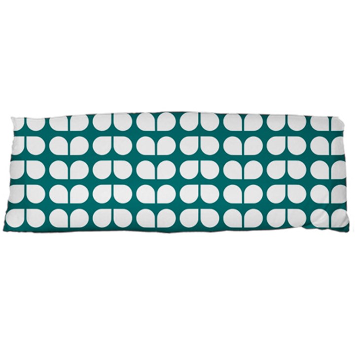 Teal And White Leaf Pattern Body Pillow Cases (Dakimakura) 
