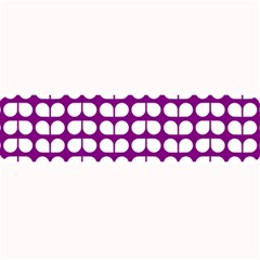 Purple And White Leaf Pattern Large Bar Mats