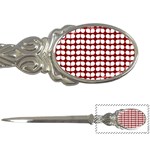 Red And White Leaf Pattern Letter Openers Front