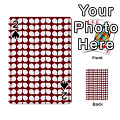 Red And White Leaf Pattern Playing Cards 54 Designs 