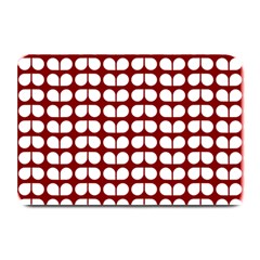 Red And White Leaf Pattern Plate Mats by GardenOfOphir