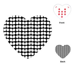 Black And White Leaf Pattern Playing Cards (heart)  by GardenOfOphir