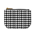 Black And White Leaf Pattern Mini Coin Purses Front