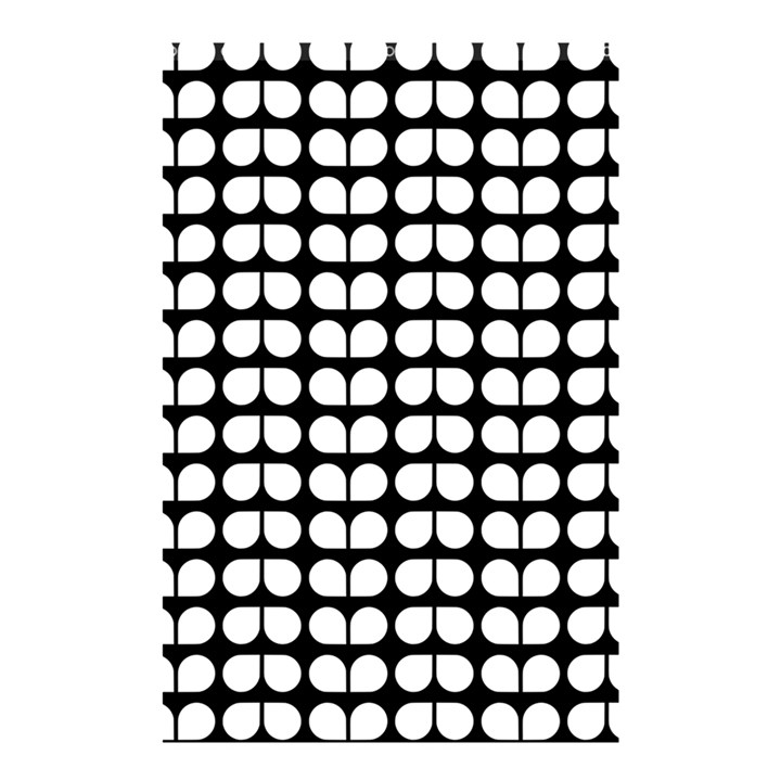 Black And White Leaf Pattern Shower Curtain 48  x 72  (Small) 