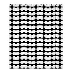 Black And White Leaf Pattern Shower Curtain 60  X 72  (medium)  by GardenOfOphir