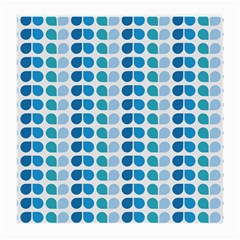 Blue Green Leaf Pattern Medium Glasses Cloth by GardenOfOphir