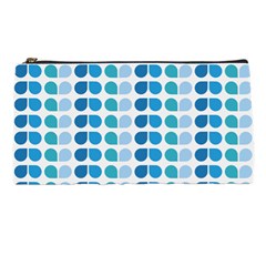 Blue Green Leaf Pattern Pencil Cases by GardenOfOphir