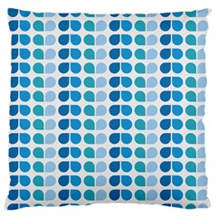 Blue Green Leaf Pattern Standard Flano Cushion Cases (one Side)  by GardenOfOphir