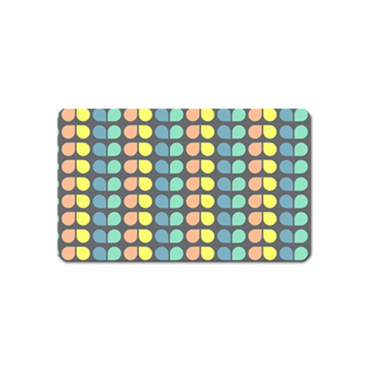 Colorful Leaf Pattern Magnet (Name Card)
