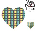 Colorful Leaf Pattern Multi-purpose Cards (Heart)  Front 1