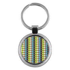 Colorful Leaf Pattern Key Chains (round)  by GardenOfOphir