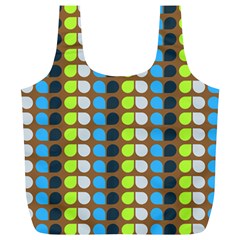 Colorful Leaf Pattern Full Print Recycle Bags (l)  by GardenOfOphir