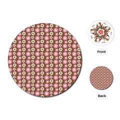 Cute Floral Pattern Playing Cards (round)  by GardenOfOphir