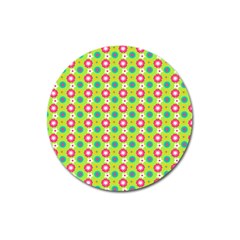 Cute Floral Pattern Magnet 3  (round) by GardenOfOphir