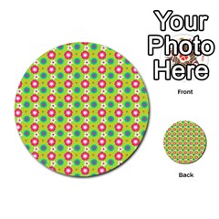 Cute Floral Pattern Multi-purpose Cards (round)  by GardenOfOphir