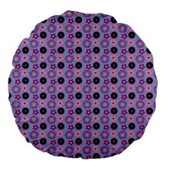 Cute Floral Pattern Large 18  Premium Flano Round Cushions by GardenOfOphir