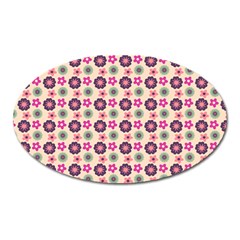 Cute Floral Pattern Oval Magnet by GardenOfOphir