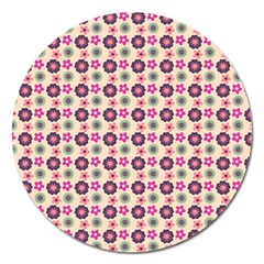 Cute Floral Pattern Magnet 5  (round) by GardenOfOphir